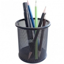 三木(sunwood) 1201 金属圆形办公笔筒/笔座 黑色 办公文具-泰安市泰